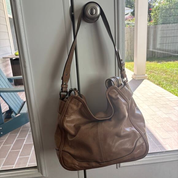 Frye Mel Leather Slouchy Shoulder Bag 90s y2k - Picture 1 of 16